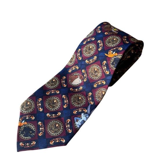 Looney Tunes Other - Looney Tunes Mania Men's Tie Suits & Suits Separates Characters Burgundy/Black
